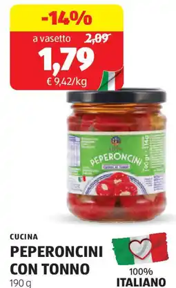 ALDI Cucina peperoncini con tonno offerta