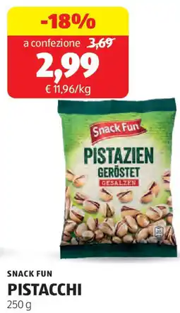 ALDI Snack fun pistacchi offerta