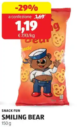 ALDI Snack fun smiling bear offerta