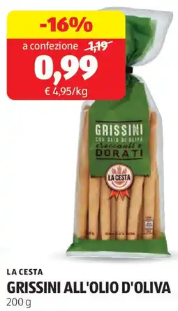 ALDI La cesta grissini all'olio d'oliva offerta