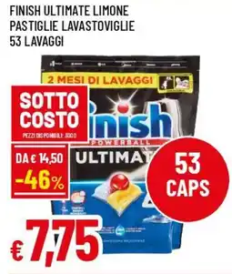 IperFamila Finish ultimate limone pastiglie lavastoviglie offerta