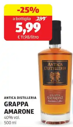 ALDI Antica distilleria grappa amarone offerta