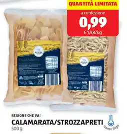 ALDI Regione che vai calamarata/strozzapreti offerta