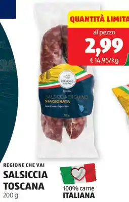 ALDI Regione che vai salsiccia toscana offerta