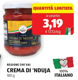 ALDI Regione che vai crema di 'nduja offerta