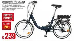 IperFamila Bici elettrica fold green 23 offerta