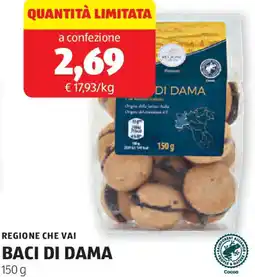 ALDI Regione che vai baci di dama offerta