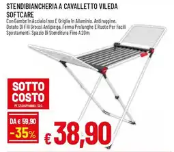 IperFamila Stendibiancheria a cavalletto vileda softcare offerta