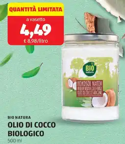 ALDI Bio natura olio di cocco biologico offerta