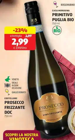 ALDI Costellore prosecco frizzante DOC offerta