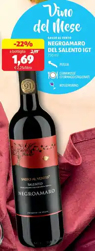 ALDI Sasso al vento negroamaro del salento IGT offerta