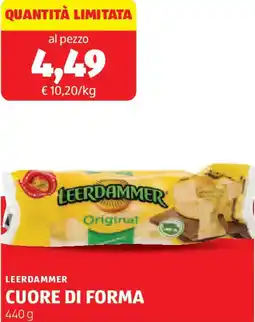 ALDI Leerdammer cuore di forma offerta