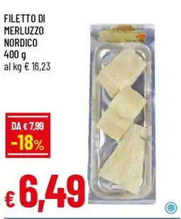 IperFamila Filetto di merluzzo nordico offerta