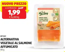 ALDI Myvay alternativa vegetale al salmone affumicato offerta