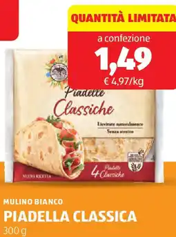 ALDI Mulino bianco piadella classica offerta