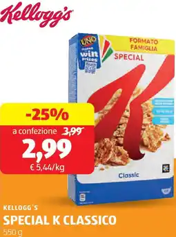 ALDI Kellogg's special k classico offerta