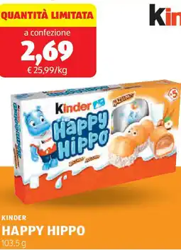 ALDI Kinder happy hippo offerta