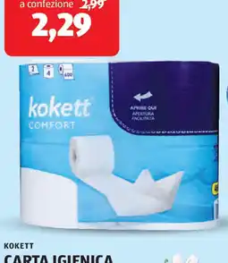 ALDI Kokett carta igienica offerta