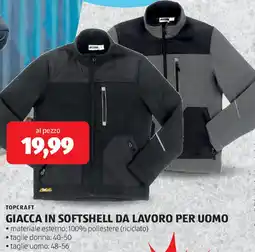 ALDI Topcraft giacca in softshell da lavoro per uomo offerta