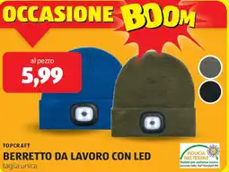 ALDI Topcraft berretto da lavoro con led offerta