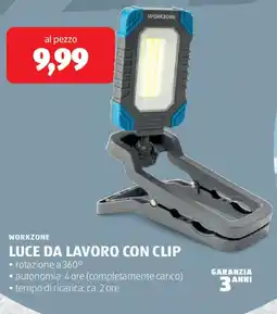 ALDI Workzone luce da lavoro con clip offerta