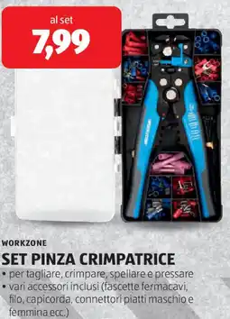 ALDI Workzone set pinza crimpatrice offerta
