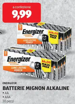 ALDI Energizer batterie mignon alkaline offerta
