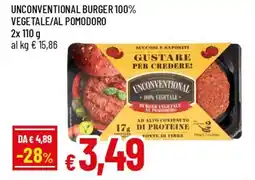 IperFamila Unconventional burger 100% vegetale/al pomodoro offerta