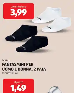 ALDI Scholl fantasmini per uomo e donna, 2 paia offerta