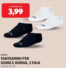 ALDI Scholl fantasmini per uomo e donna, 2 paia offerta