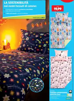 ALDI Novitesse parure copripiumino effetto fluo offerta