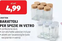 ALDI Crofton barattoli per spezie in vetro offerta