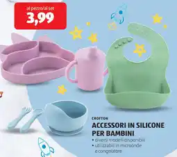 ALDI Crofton accessori in silicone per bambini offerta
