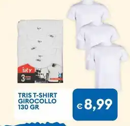 MD Discount Tris t-shirt girocollo offerta