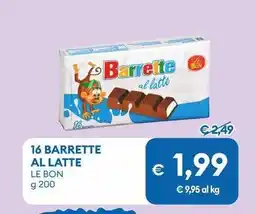 MD Discount 16 barrette al latte LE BON offerta