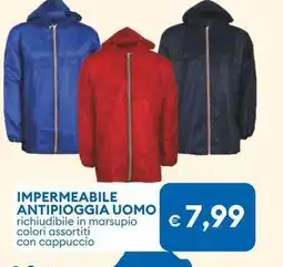 MD Discount Impermeabile antipioggia uomo offerta