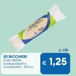 MD Discount 50 bicchieri FLOU GREEN offerta