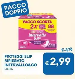 MD Discount Proteggi slip ripiegato intervallo&go LINES offerta