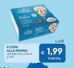 MD Discount 4 coni alla panna LETTERE DALL'ITALIA offerta