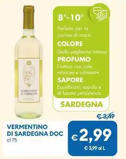 MD Discount Vermentino di sardegna DOC offerta