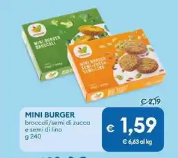 MD Discount MINI BURGER broccoli/semi di zucca e semi di lino offerta