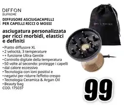 MediaWorld BELLISSIMA diffon supreme diffusore asciugacapelli per capelli ricci o mossi offerta