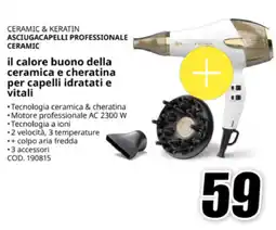 MediaWorld BELLISSIMA Ceramic & keratin asciugacapelli professionale ceramic offerta