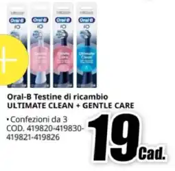 MediaWorld Oral-B Testine di ricambio ULTIMATE CLEAN + GENTLE CARE offerta