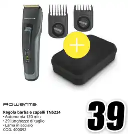 MediaWorld Rowenta Regola barba e capelli TN5224 offerta