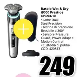 MediaWorld PHILIPS Rasoio Wet & Dry 19000 Prestige XP9204/10 offerta