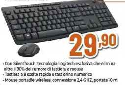 Extracoop logitech KIT MOUSE PIÙ TASTIERA WIRELESS MK295 offerta