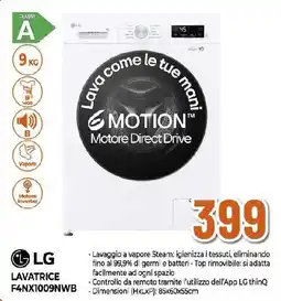 Extracoop LG LAVATRICE F4NX1009NWB offerta