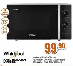Extracoop Whirlpool FORNO MICROONDE MWP103SB offerta