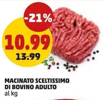 Macinato sceltissimo di bovino adulto